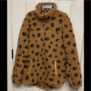 Abercrombie half zip sherpa